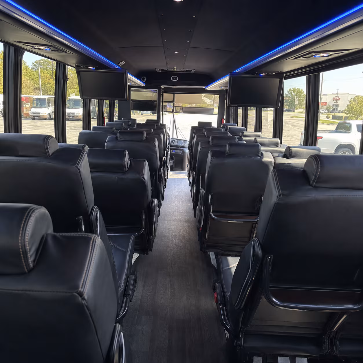 shreveport 25 passenger minibus inside