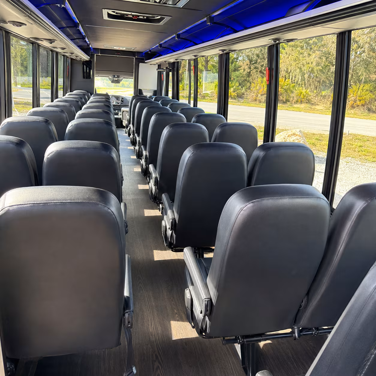 shreveport 28 passenger minibus inside