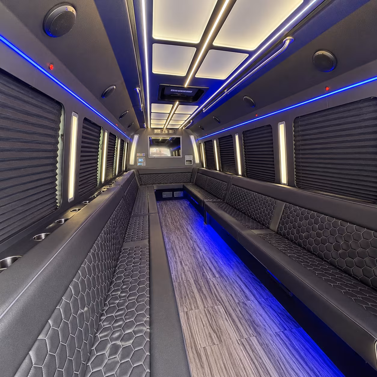 shreveport 30 passenger party bus interior