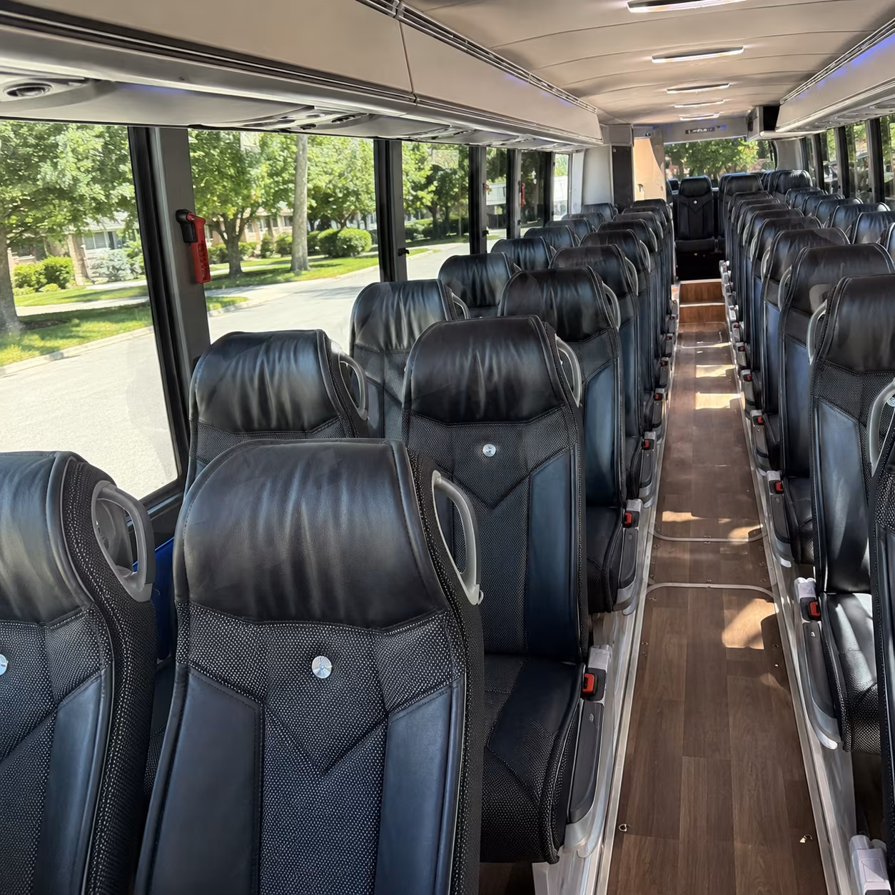 shreveport 40 passenger charter bus inside