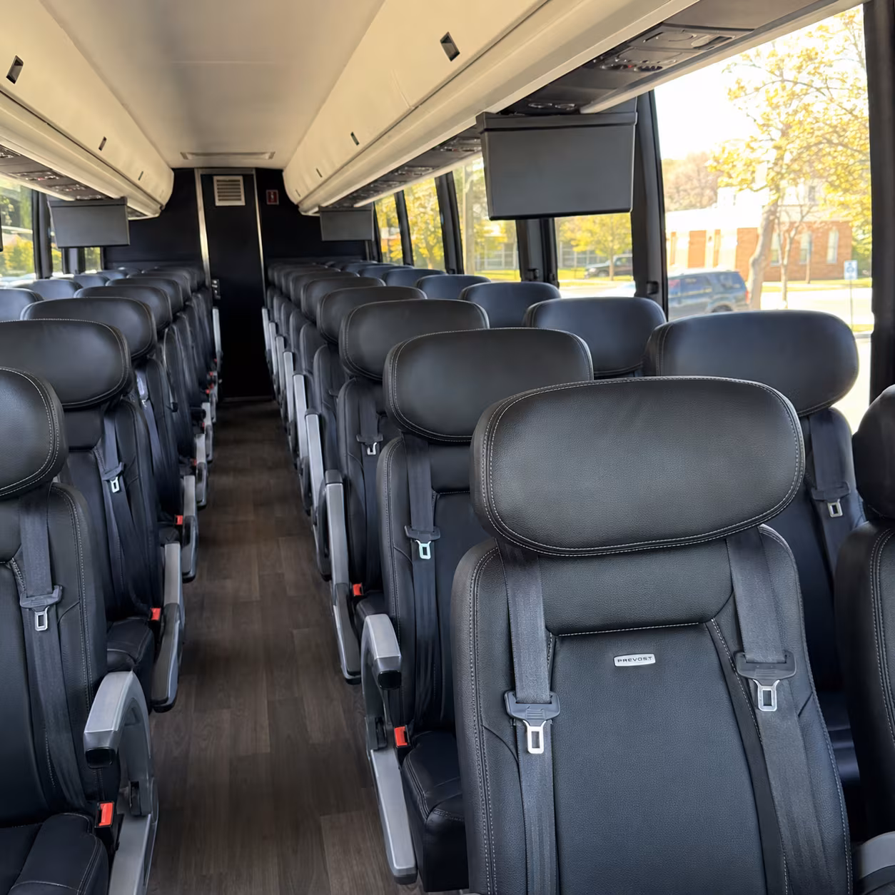 shreveport 45 passenger charter bus inside