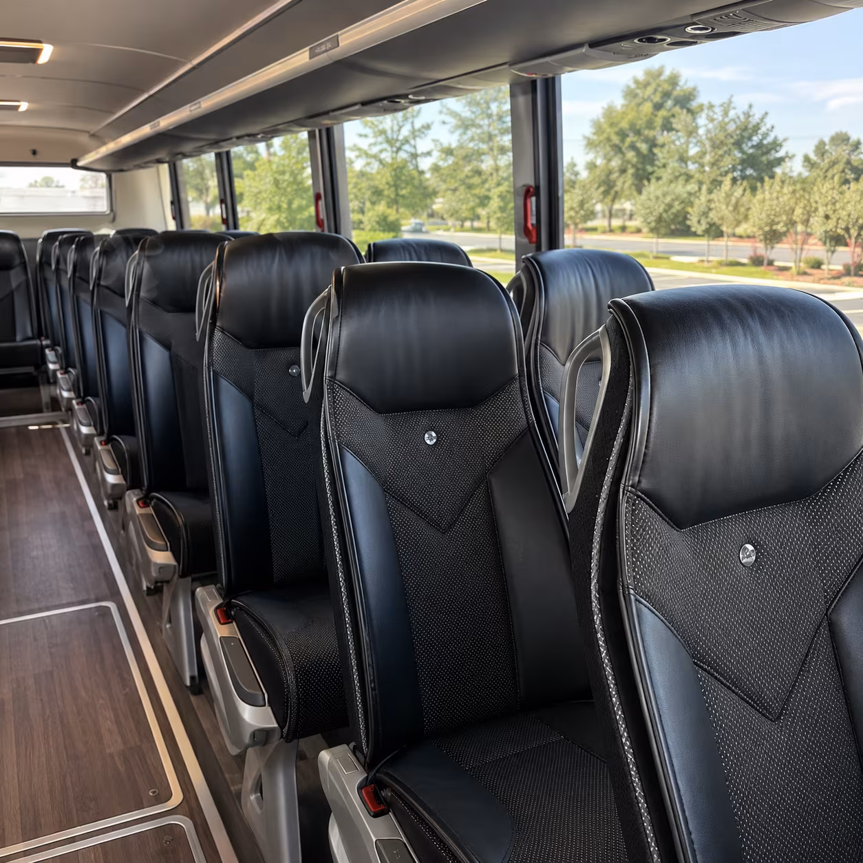 shreveport 45 passenger charter bus interior