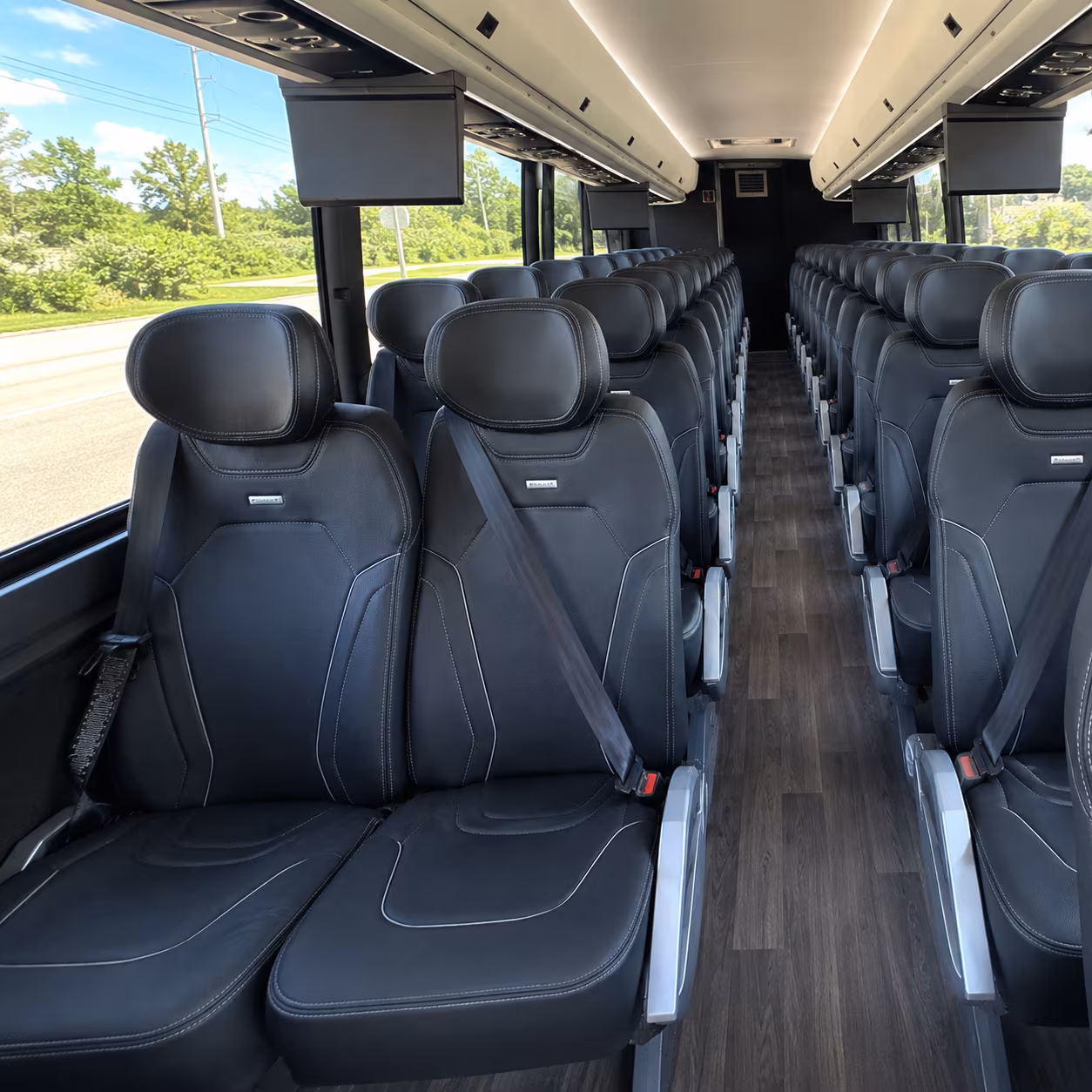 shreveport 47 passenger charter bus inside