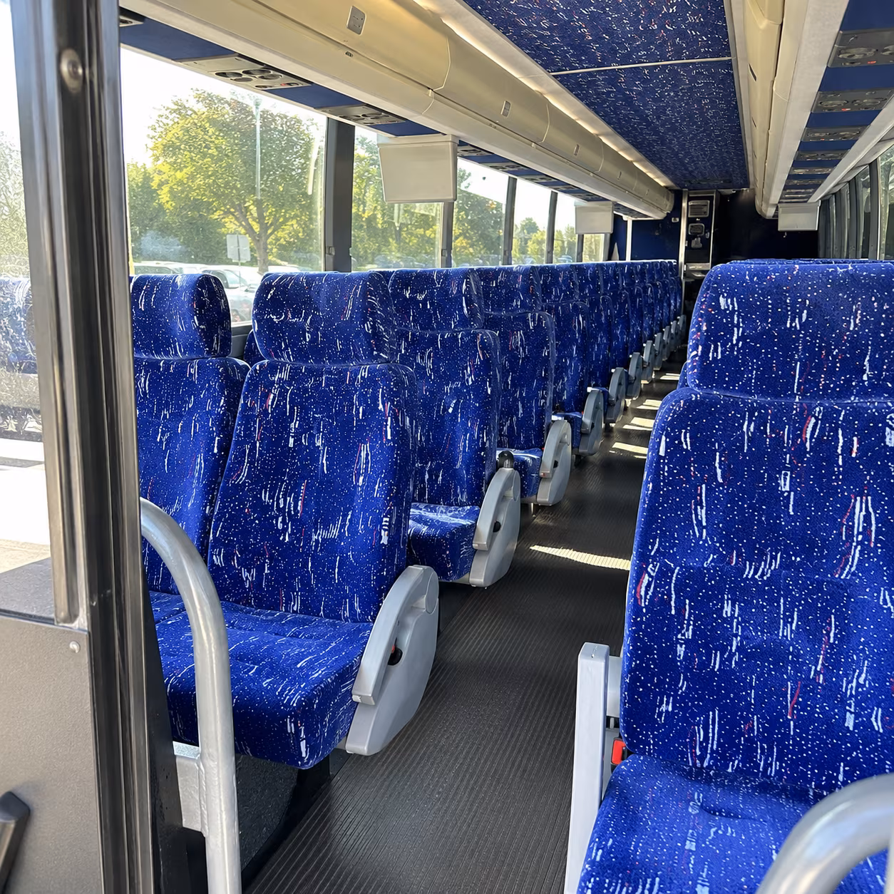 shreveport 50 passenger charter bus inside