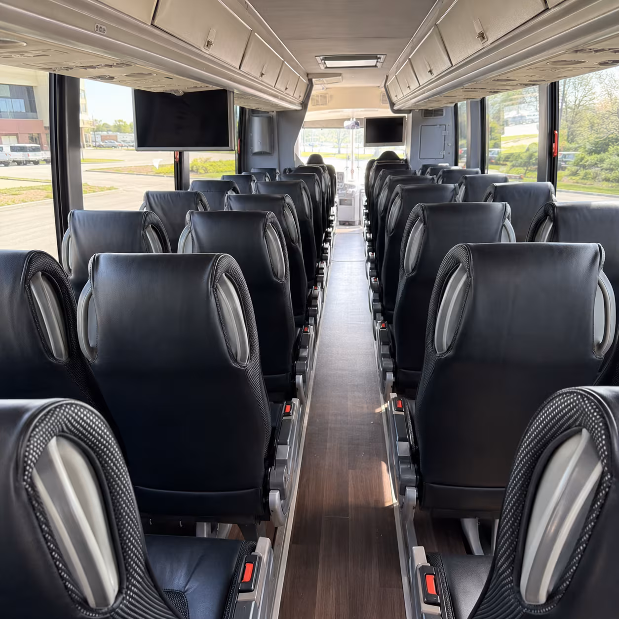 shreveport 56 passenger charter bus inside